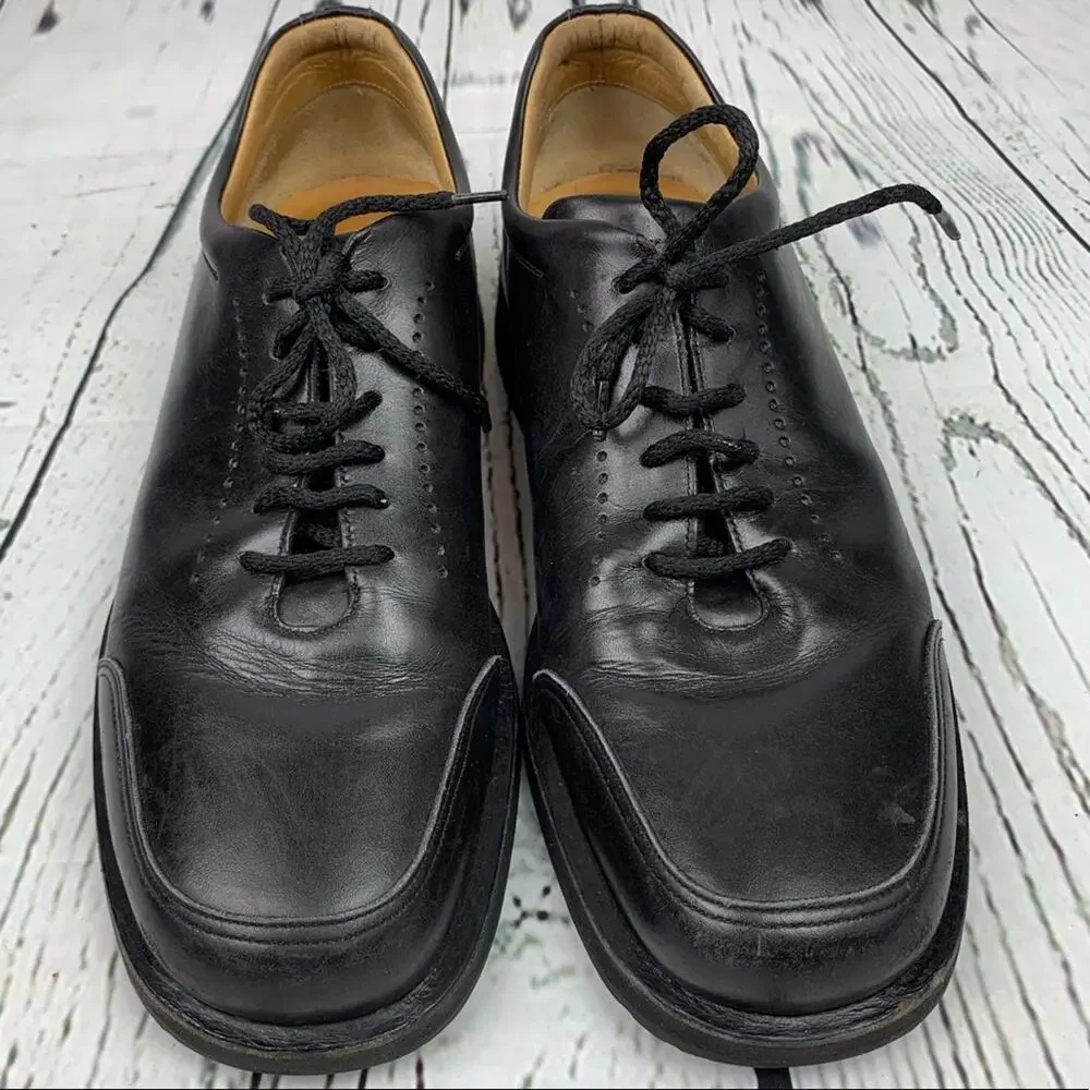 Bally’s Rutger Black Leather Lace Up Oxfords 8 M